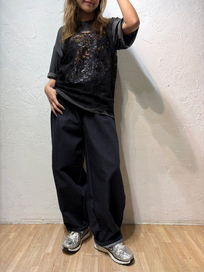 Button Straight Jeans
