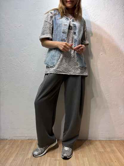 Denim Vest Cardigan