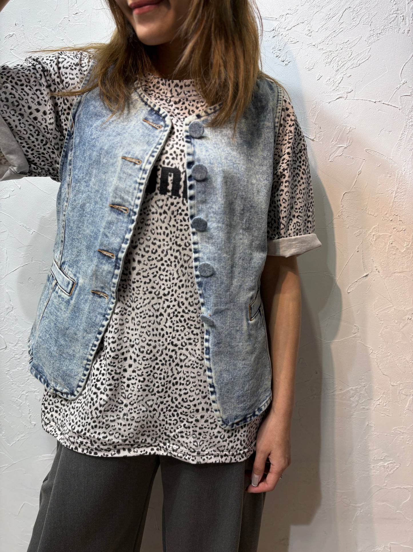 Denim Vest Cardigan