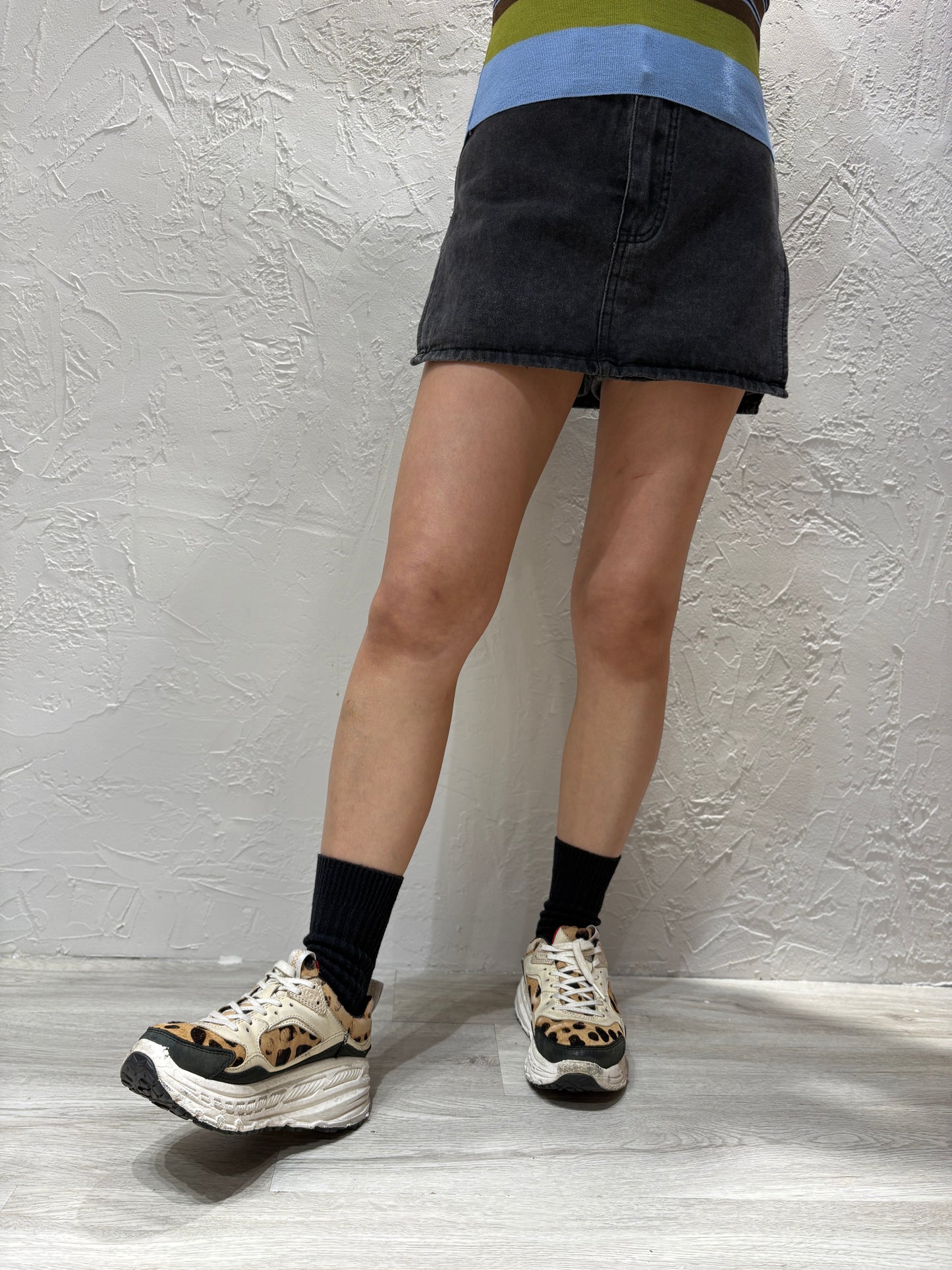 Skirt-like Denim Shorts