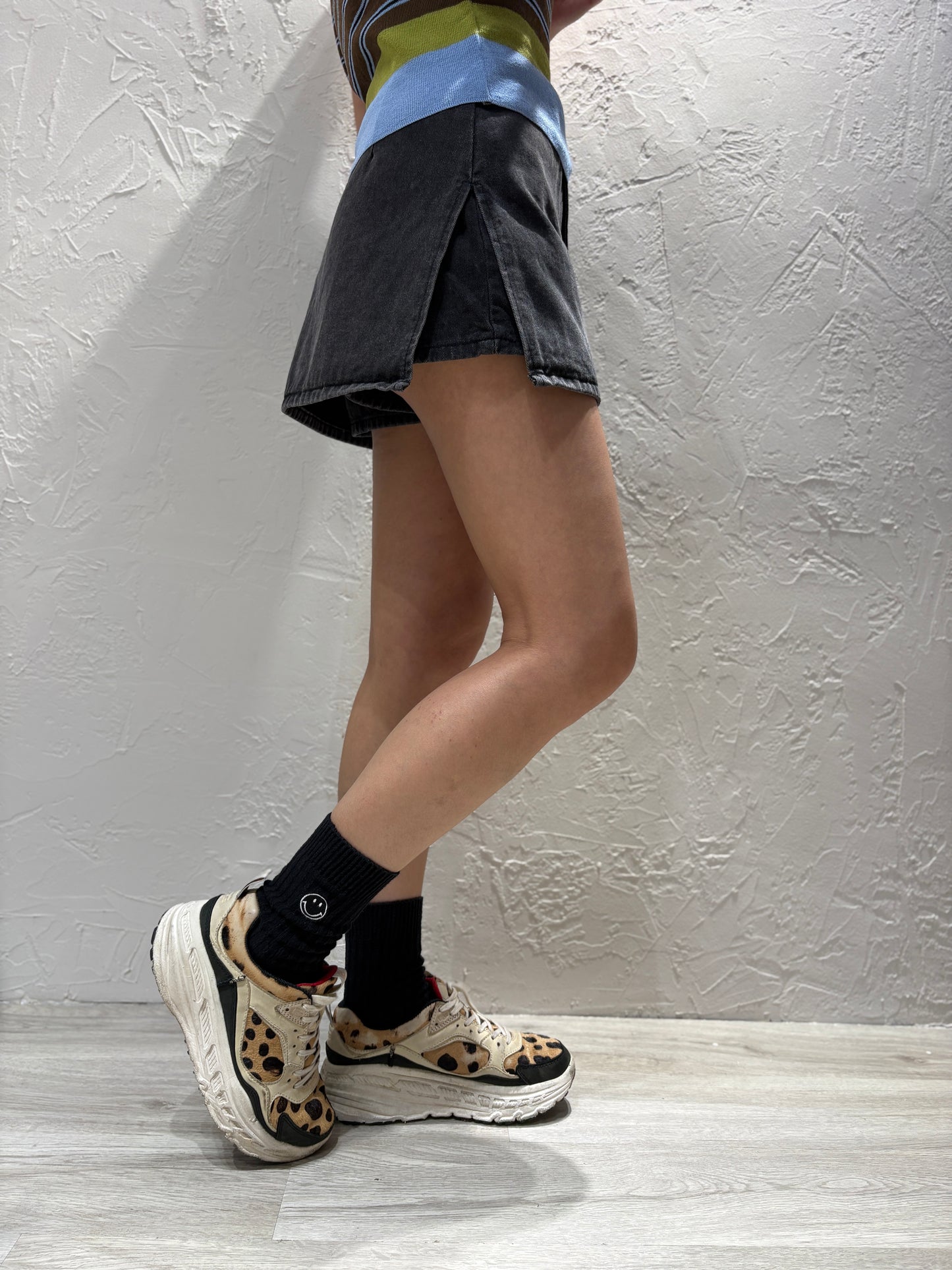 Skirt-like Denim Shorts