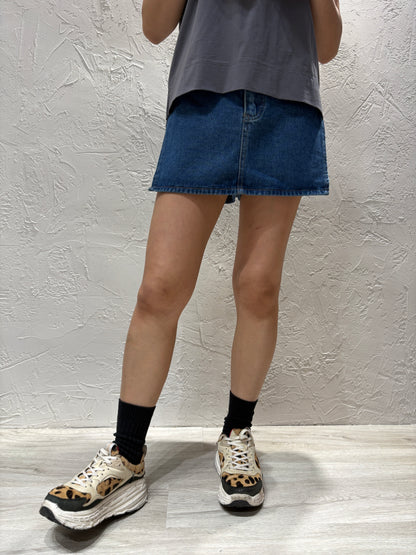 Skirt-like Denim Shorts