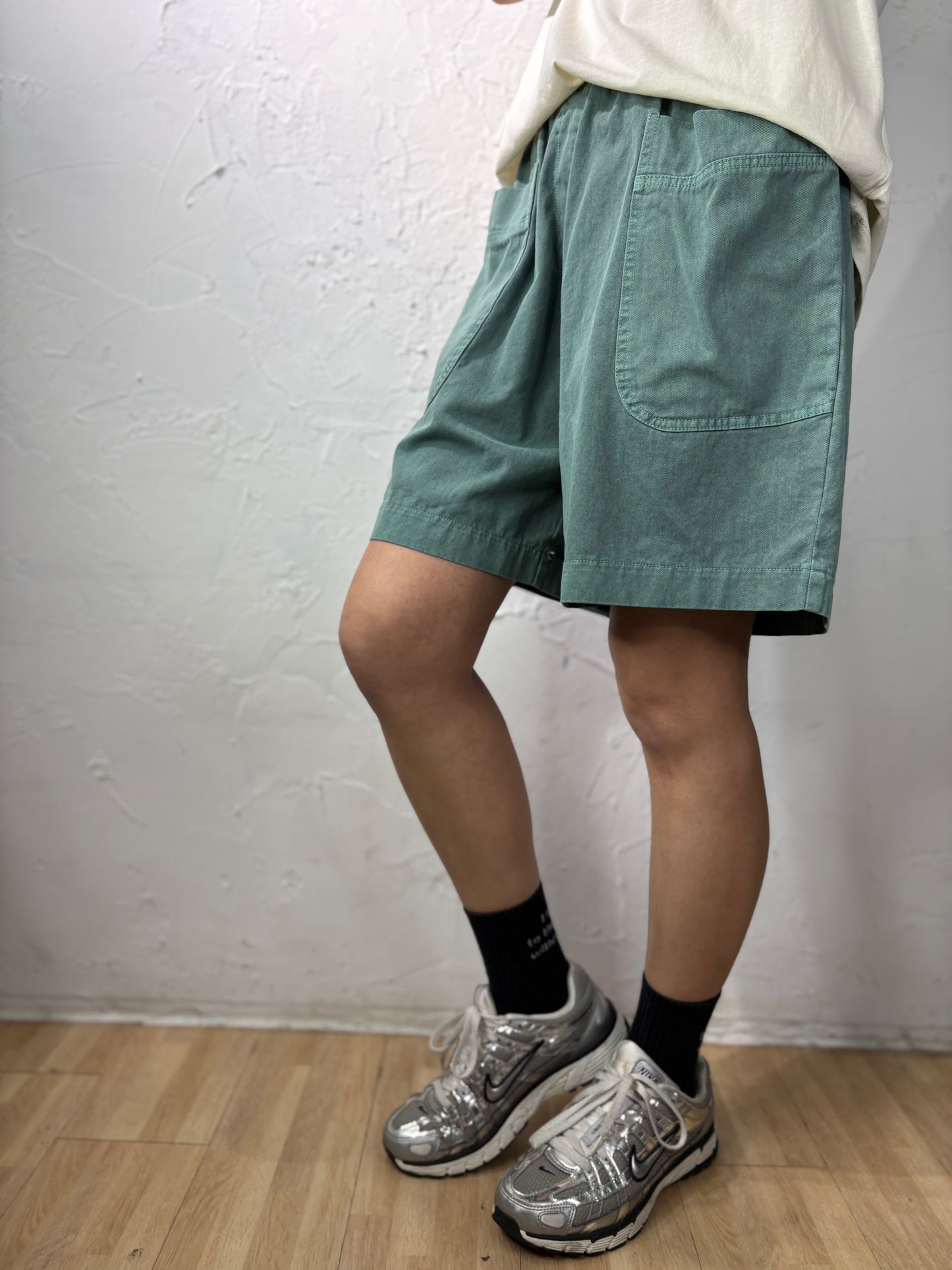 Plain Color Cargo Shorts