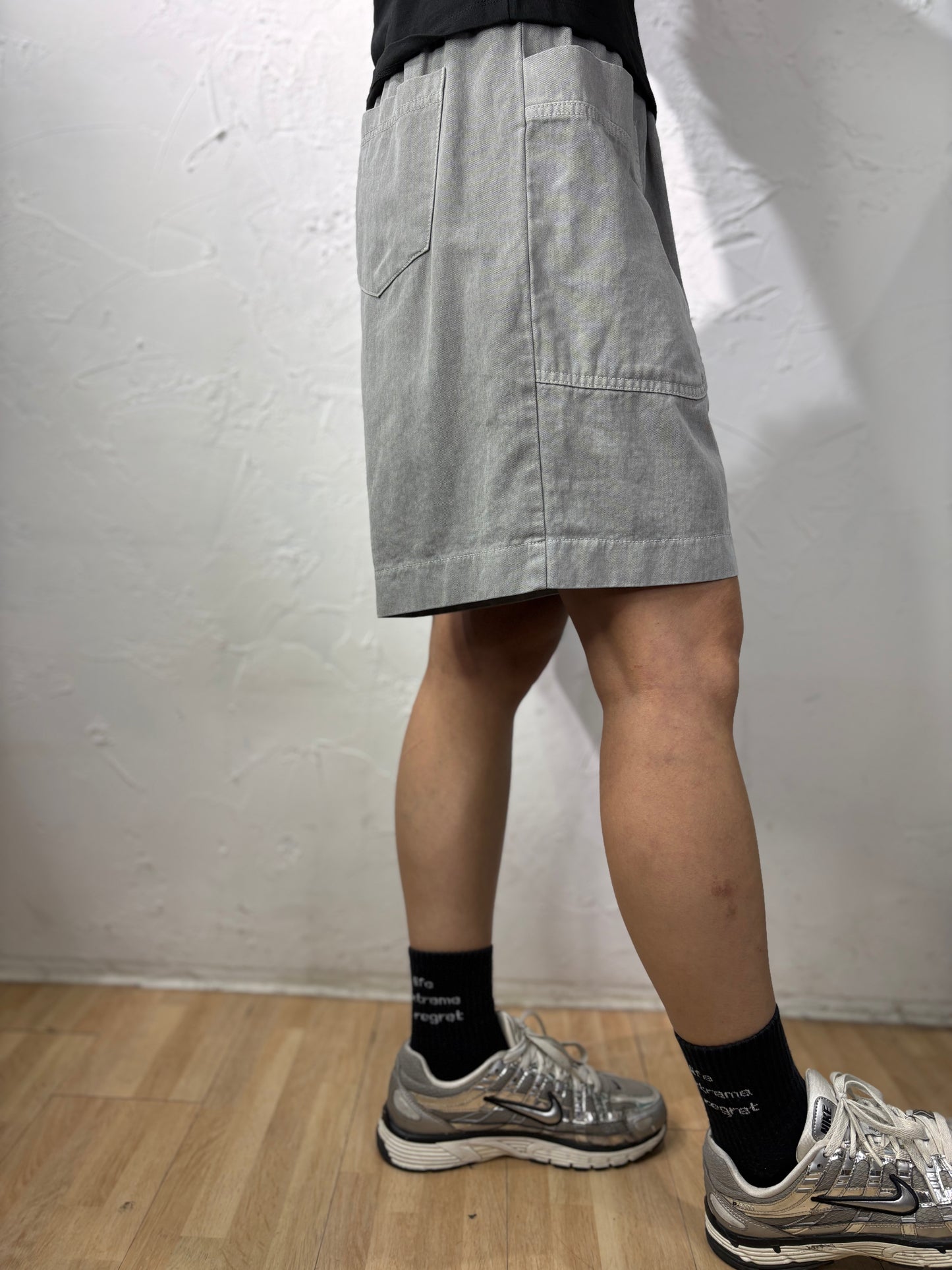 Plain Color Cargo Shorts