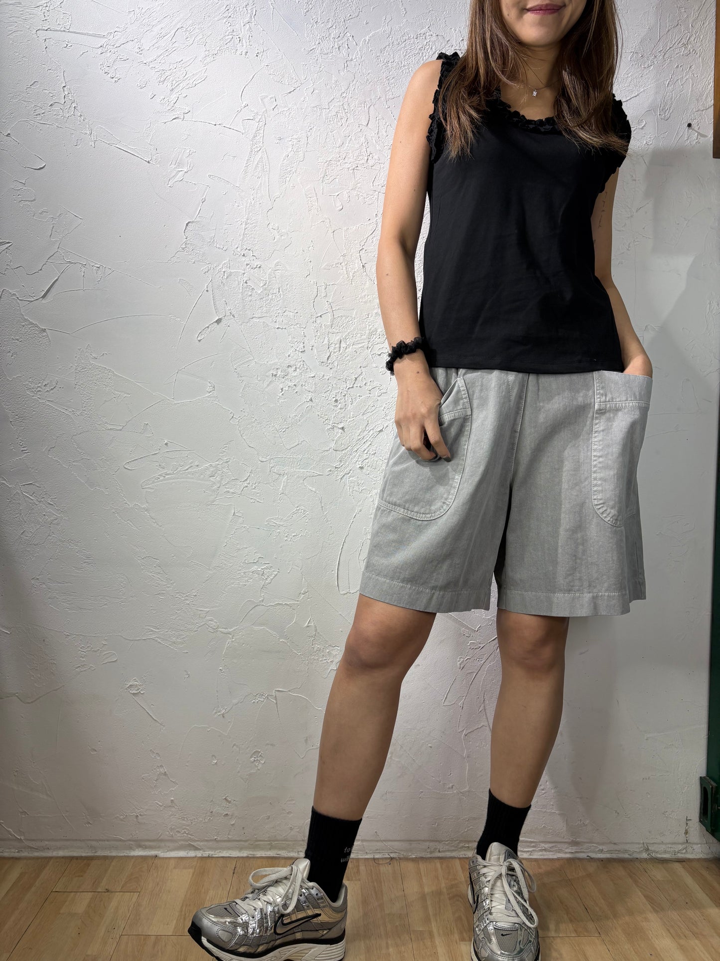 Plain Color Cargo Shorts