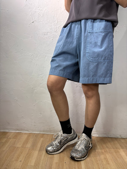 Plain Color Cargo Shorts