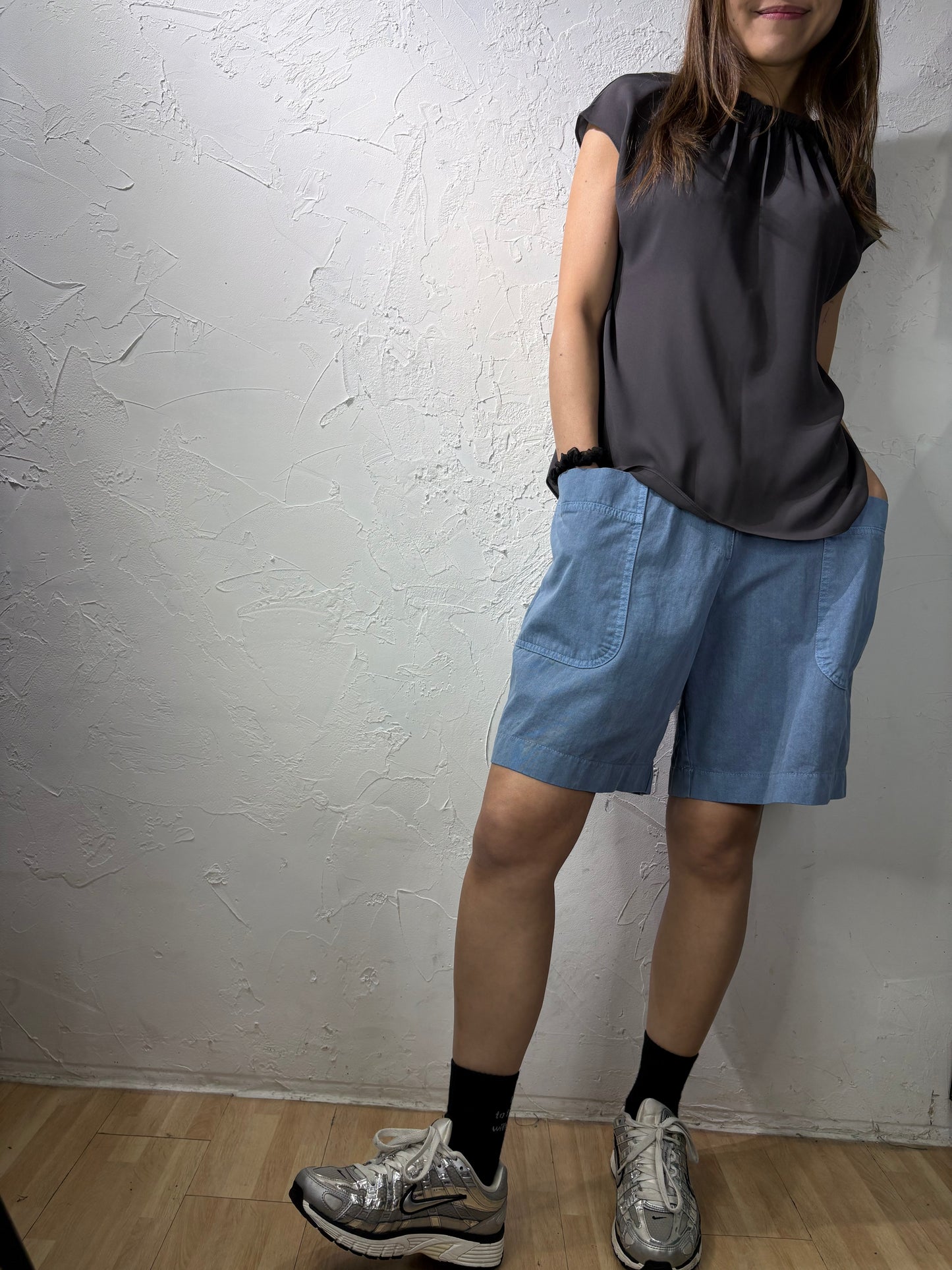 Plain Color Cargo Shorts