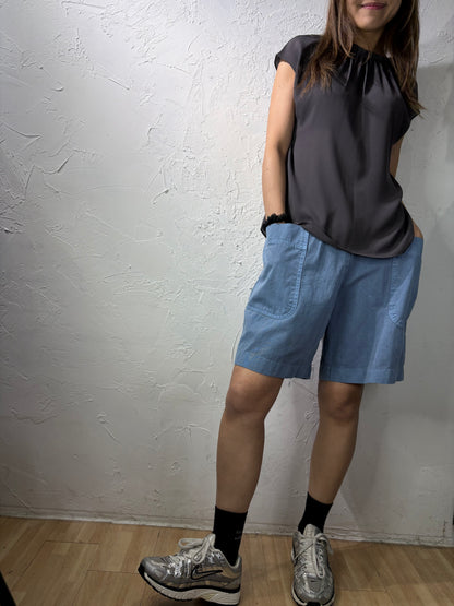 Plain Color Cargo Shorts