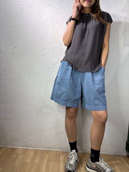 Plain Color Cargo Shorts