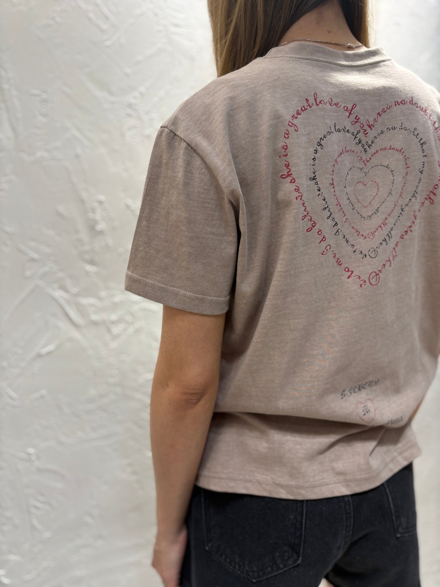 Back Shape Print T-shirt