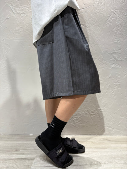Unisex Stripes Wide Shorts