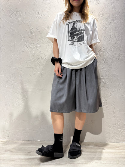 Unisex Stripes Wide Shorts