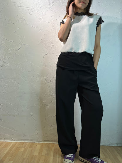 背部紐扣背心