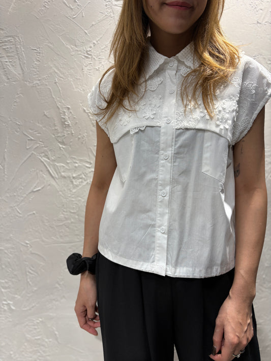 Floral Embroidery Shirt