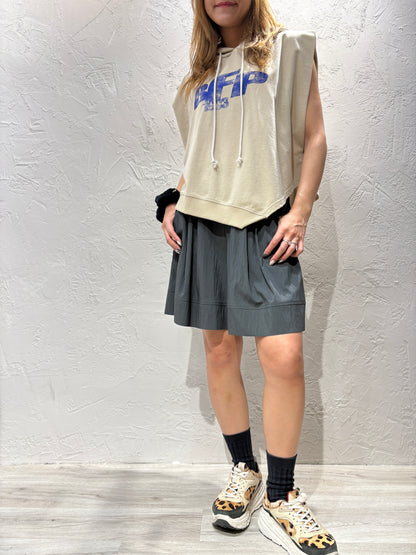 Print Vest Hoodie