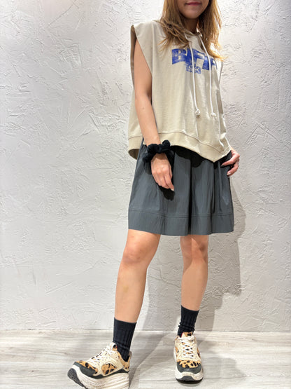 Print Vest Hoodie