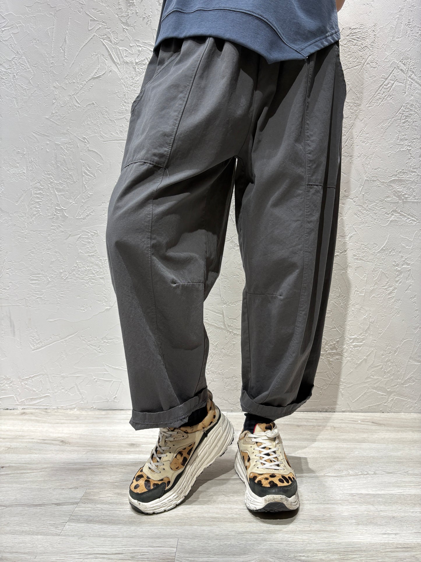 Washed Plain Color Pants