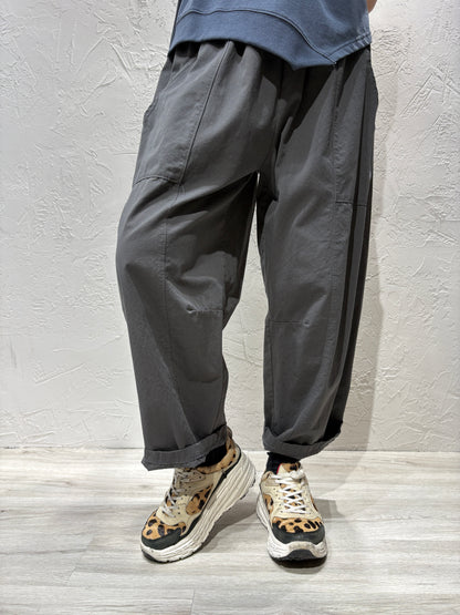 Washed Plain Color Pants