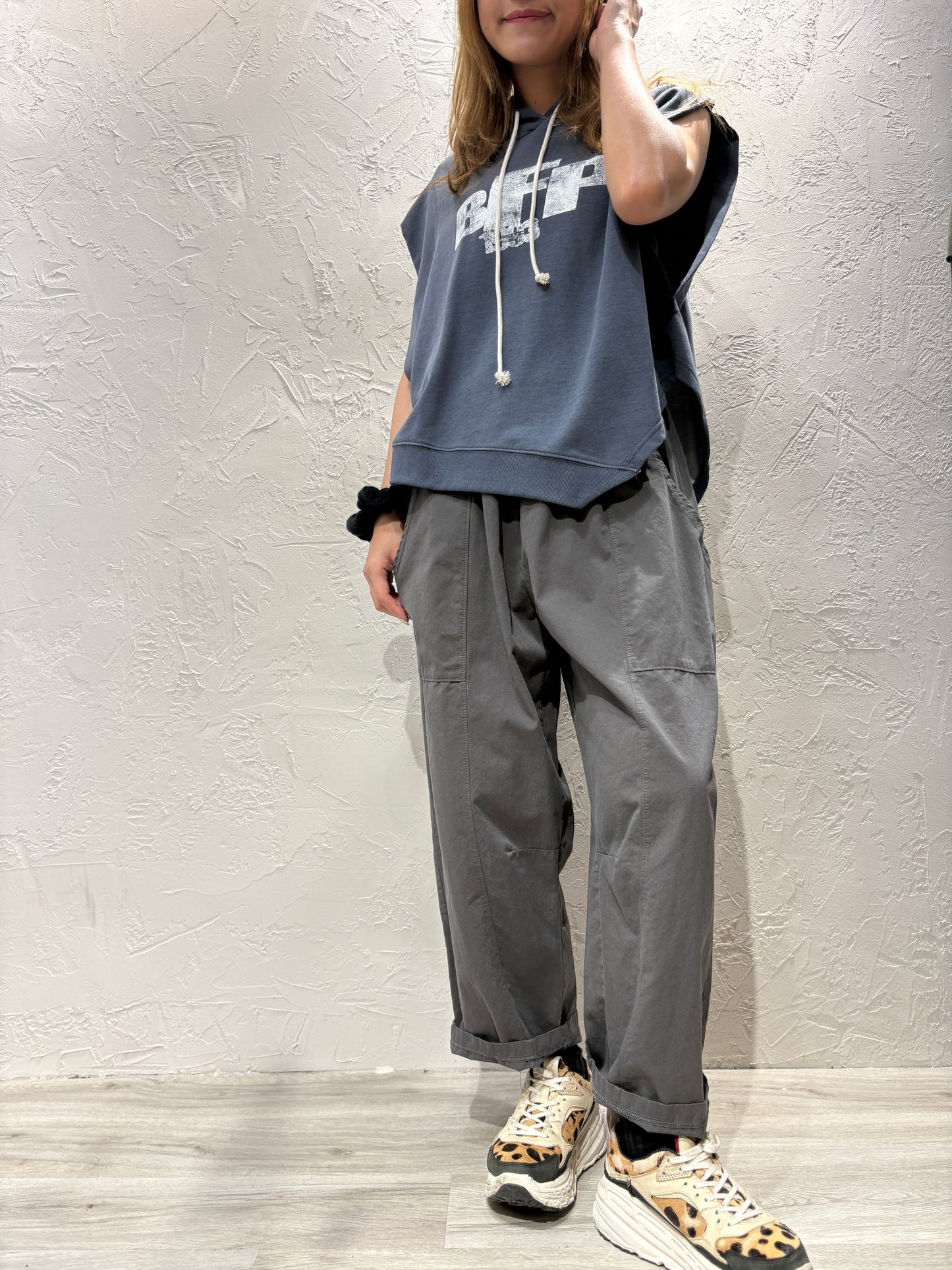 Washed Plain Color Pants