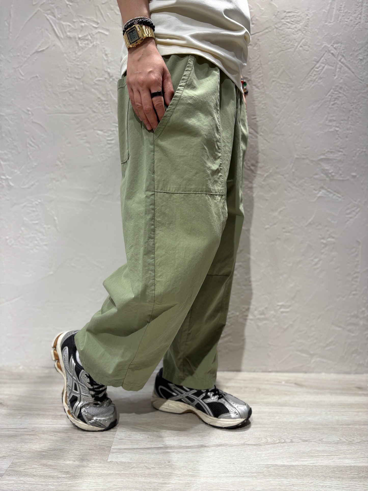 Washed Plain Color Pants
