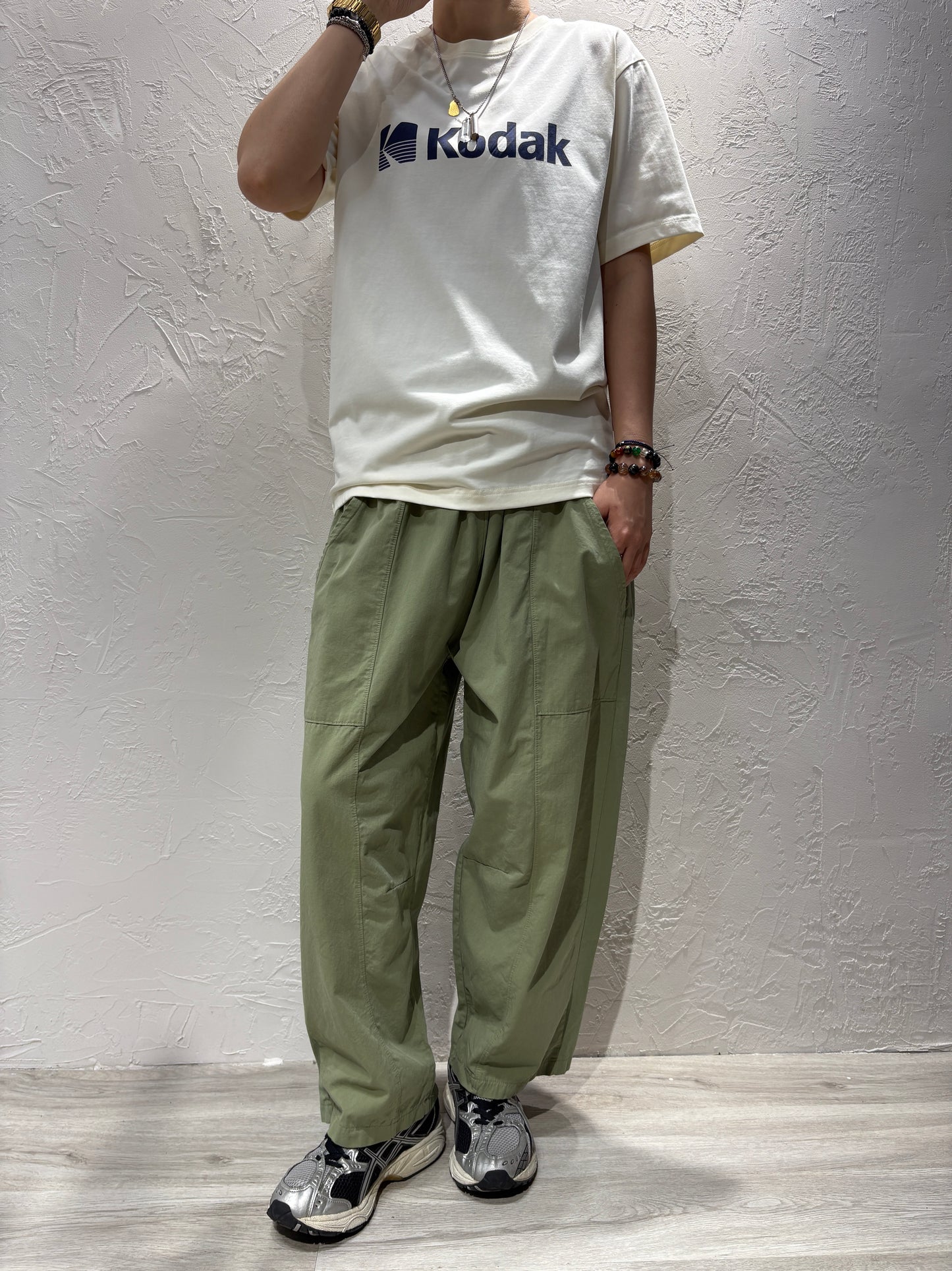 Washed Plain Color Pants