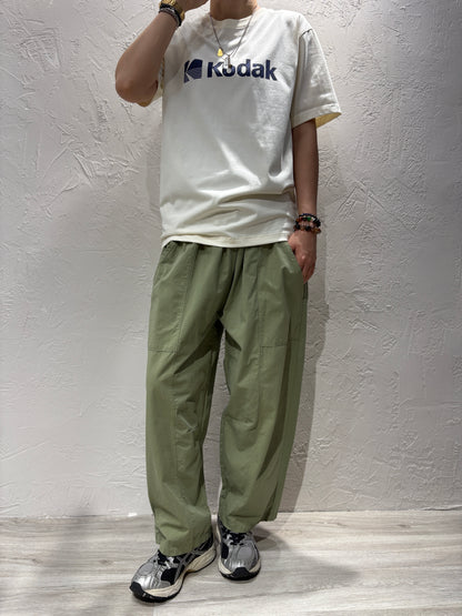 Washed Plain Color Pants