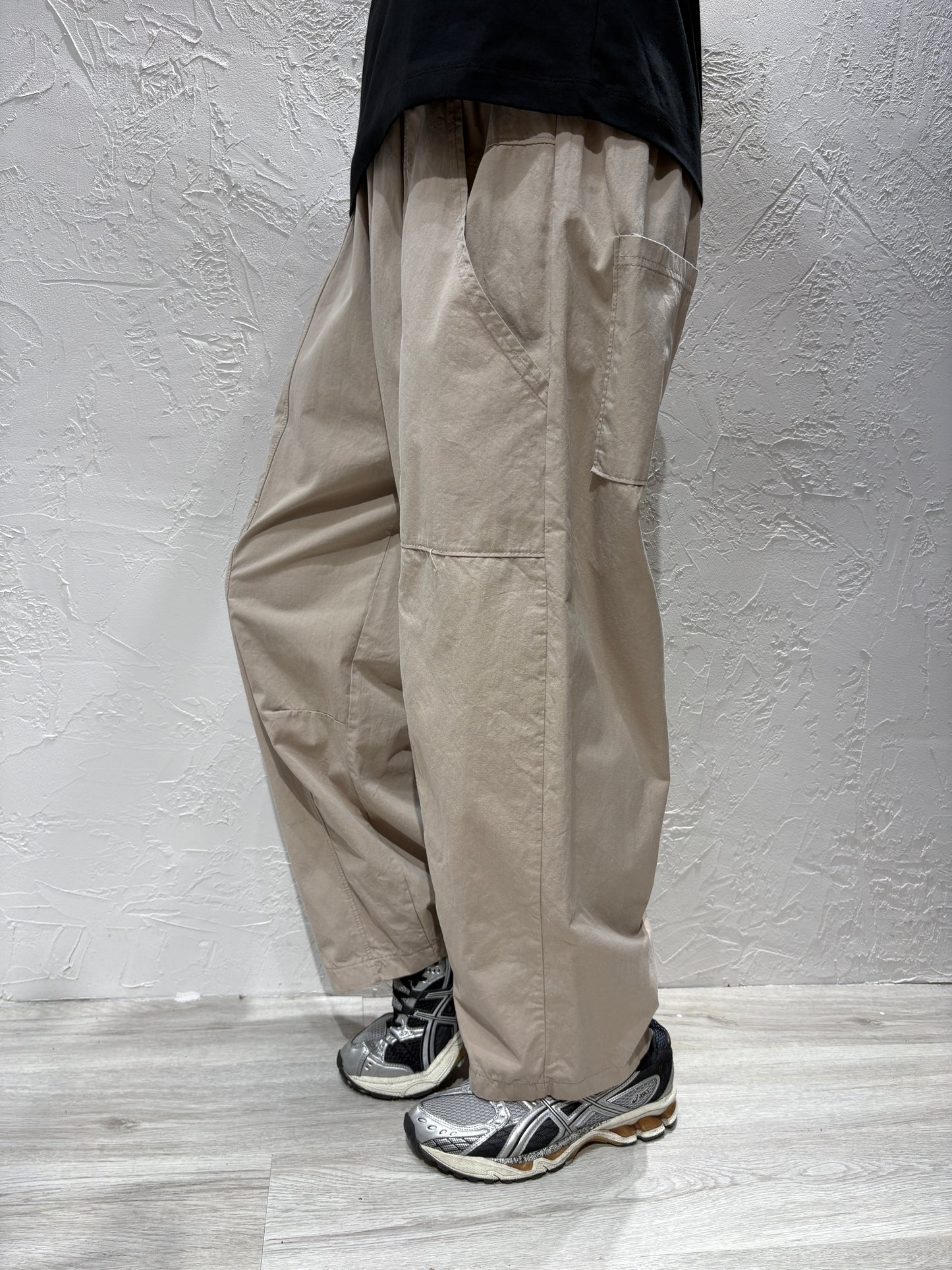 Washed Plain Color Pants