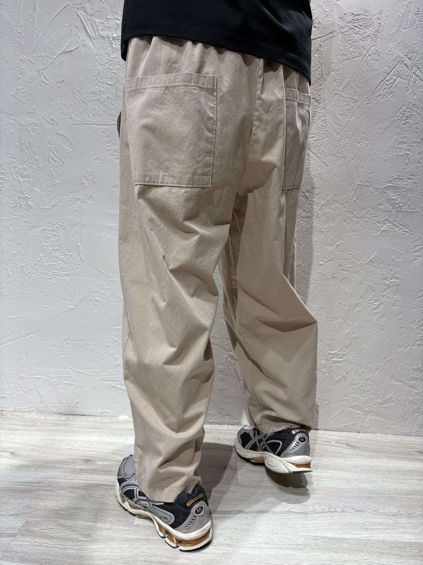 Washed Plain Color Pants