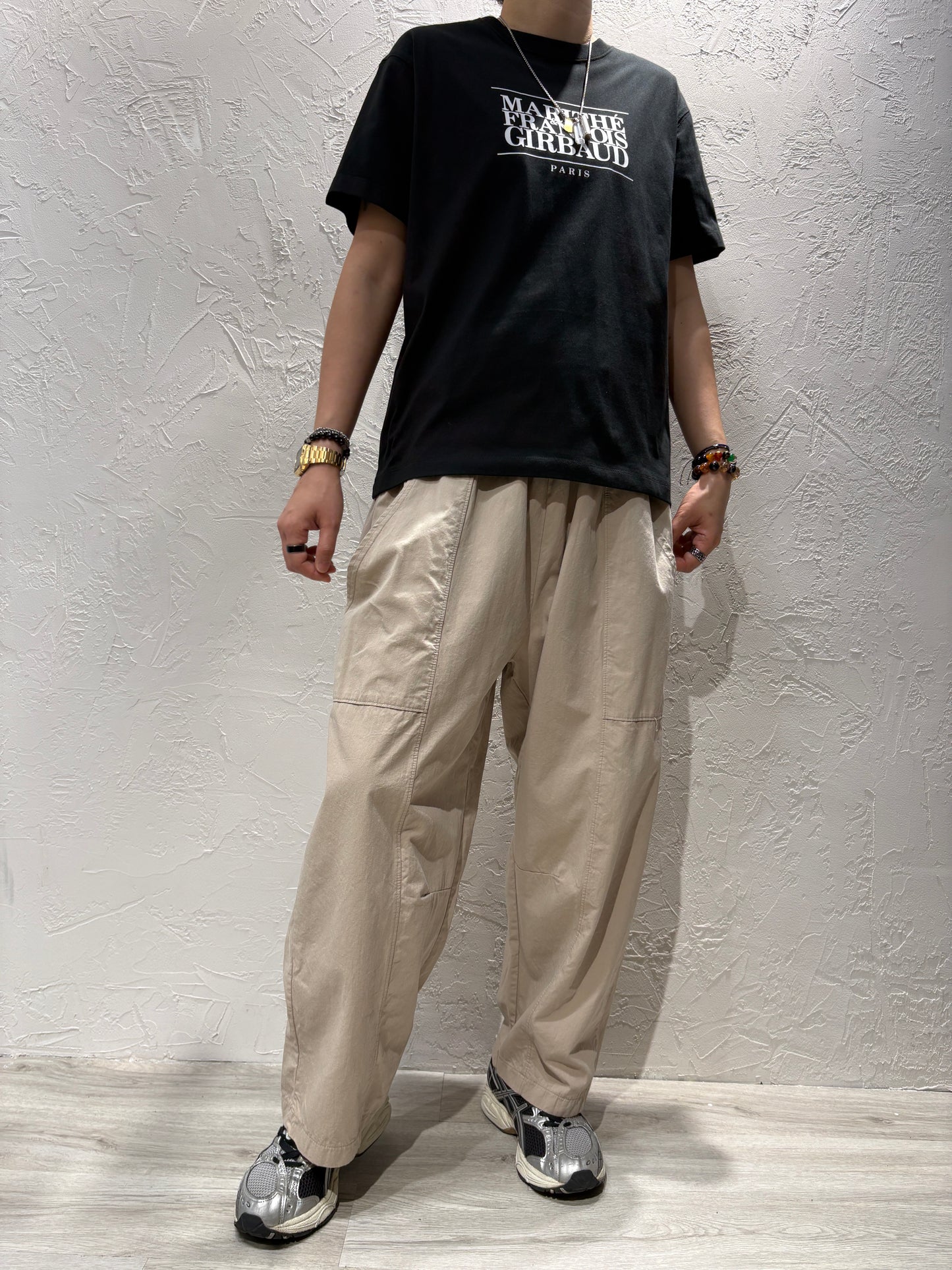 Washed Plain Color Pants