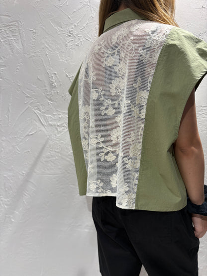 Lace Back Shirt