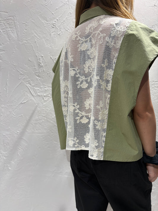 Lace Back Shirt