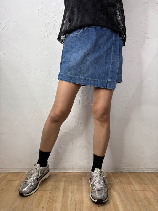 Skirt-like Denim Shorts