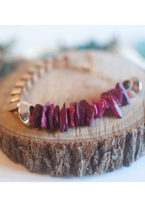 Purple Wood Bracelet - sanwaitsai