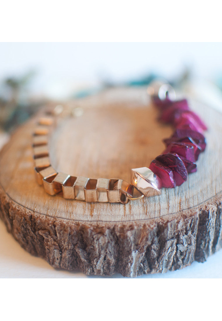 Purple Wood Bracelet - sanwaitsai
