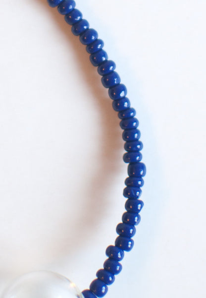 Blue Glass Beaded Bracelet - sanwaitsai