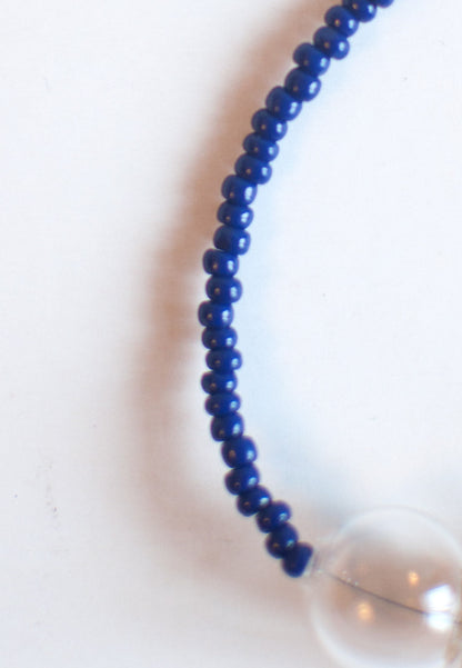 Blue Glass Beaded Bracelet - sanwaitsai