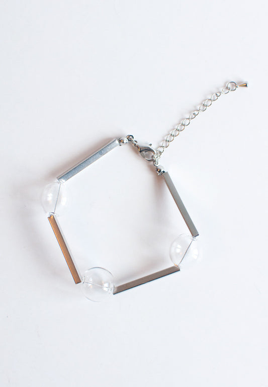 Metallic Glass Beads Bracelet - sanwaitsai