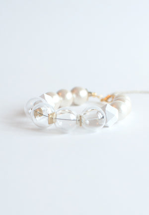 Cotton Beads Glass Bracelet - sanwaitsai