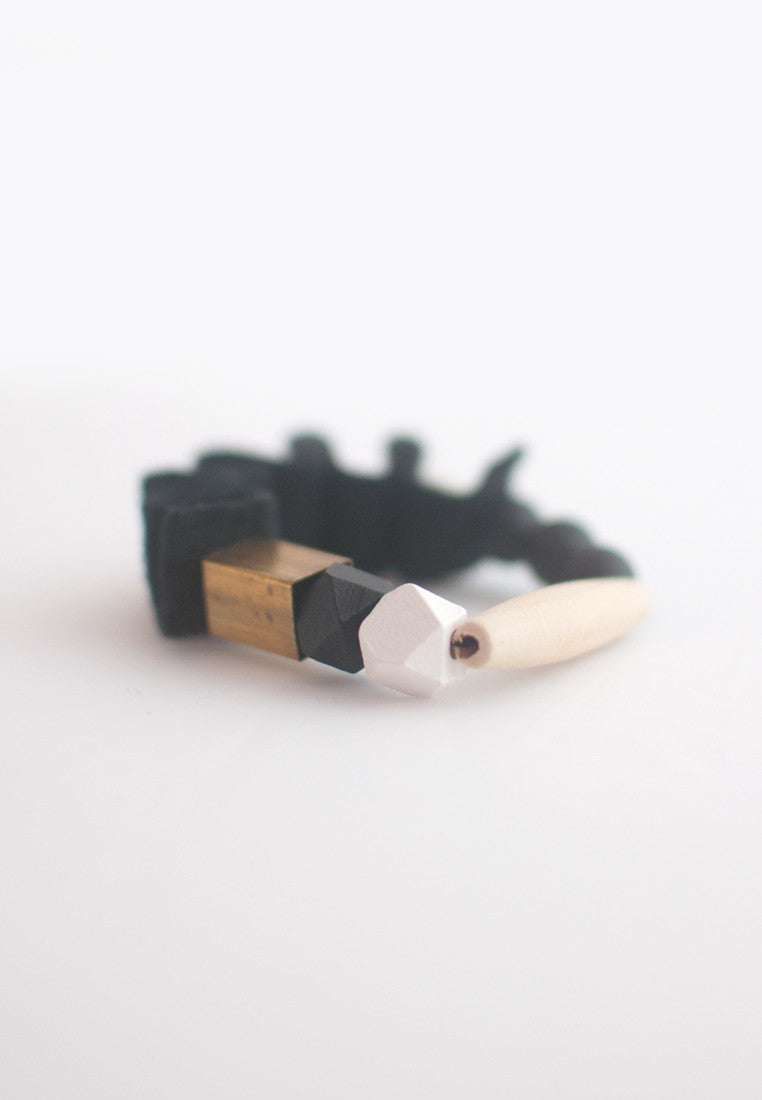 Black Rubber Band Bracelet - sanwaitsai