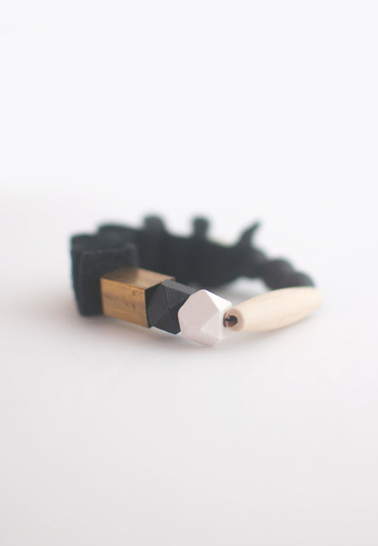 Black Rubber Band Bracelet - sanwaitsai