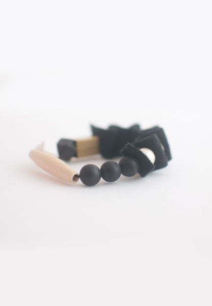 Black Rubber Band Bracelet - sanwaitsai