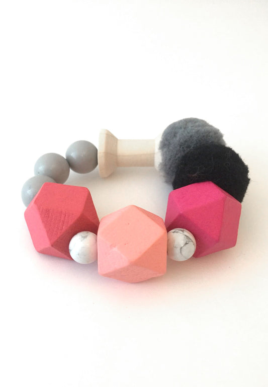 Wood Rubber Band Bracelet - sanwaitsai