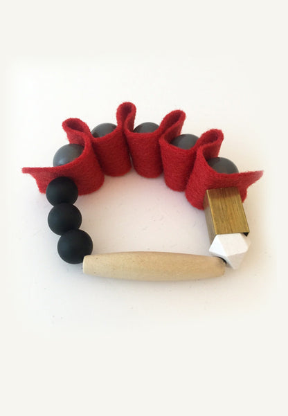Red Rubber Band Bracelet - sanwaitsai