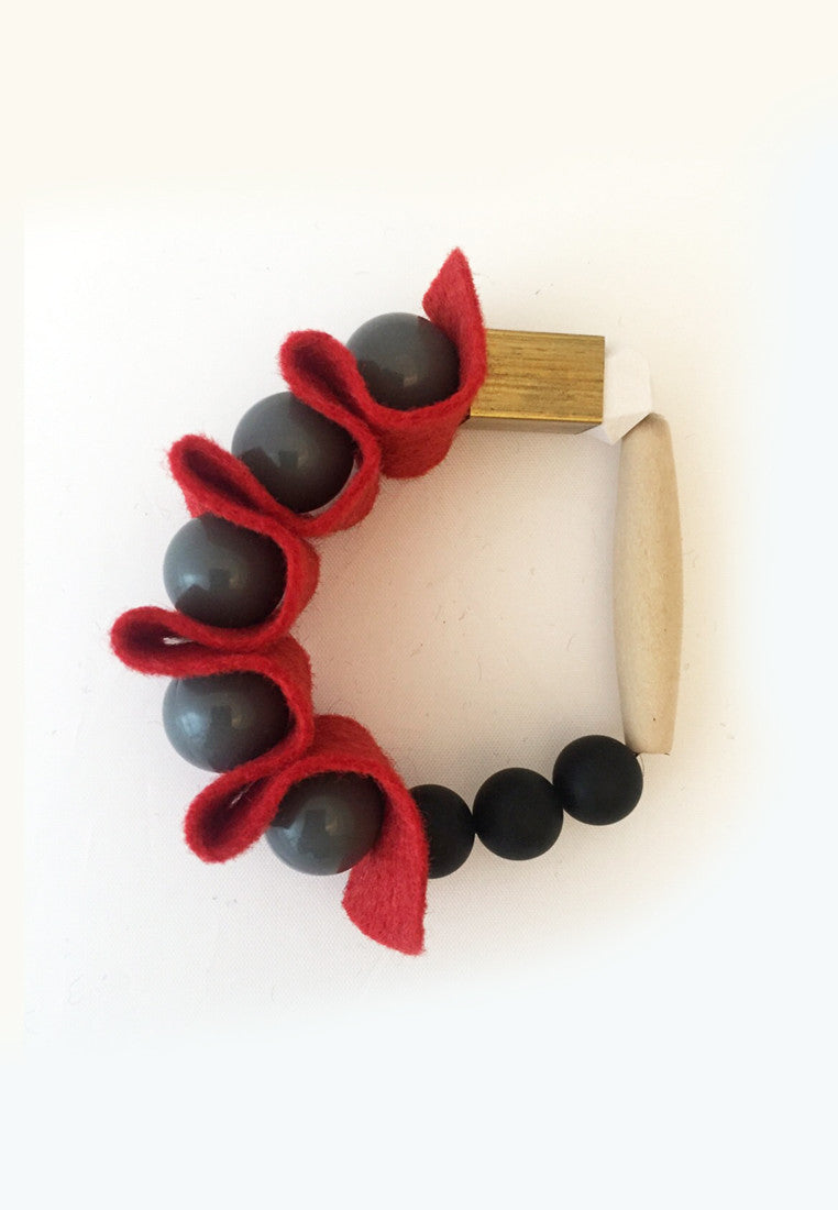 Red Rubber Band Bracelet - sanwaitsai