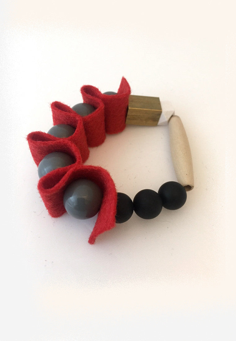 Red Rubber Band Bracelet - sanwaitsai