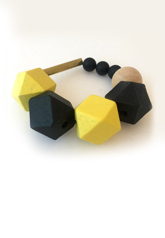 Wood Rubber Band Bracelet - sanwaitsai - 1
