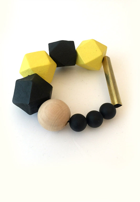 Wood Rubber Band Bracelet - sanwaitsai - 2