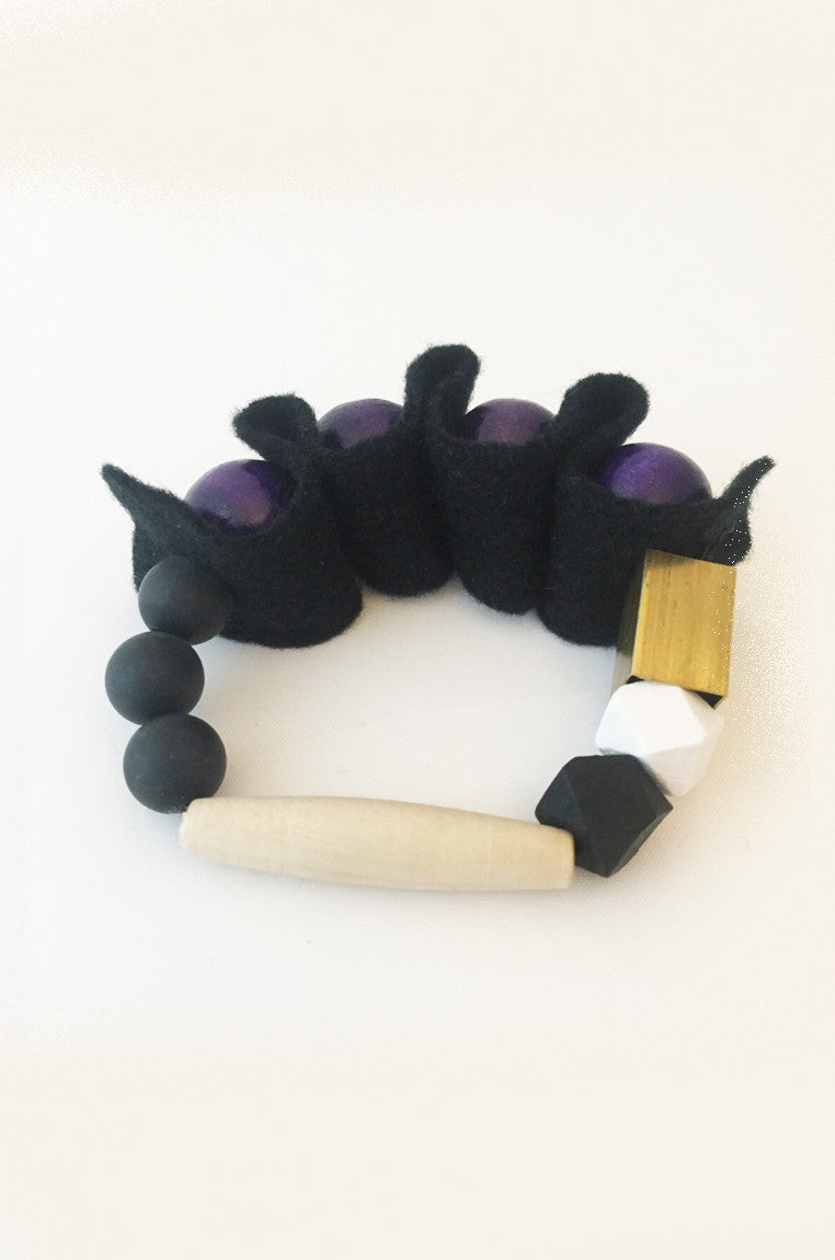 Purple Rubber Band Bracelet - sanwaitsai