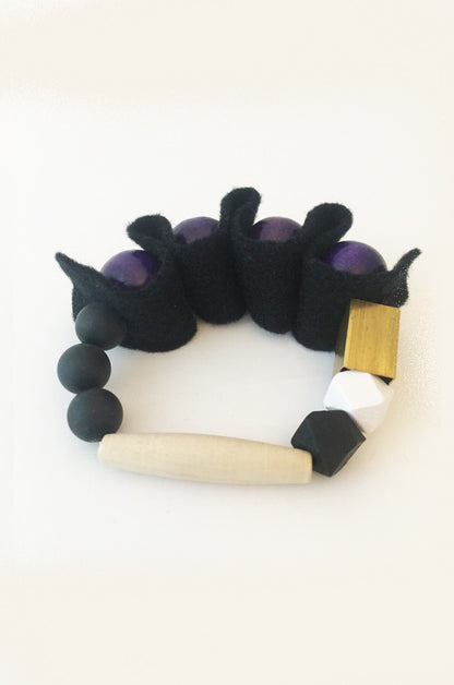 Purple Rubber Band Bracelet - sanwaitsai