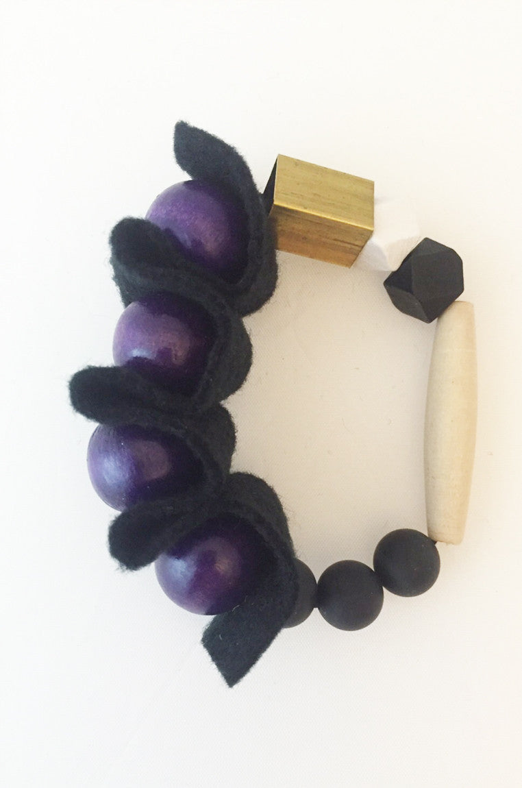 Purple Rubber Band Bracelet - sanwaitsai